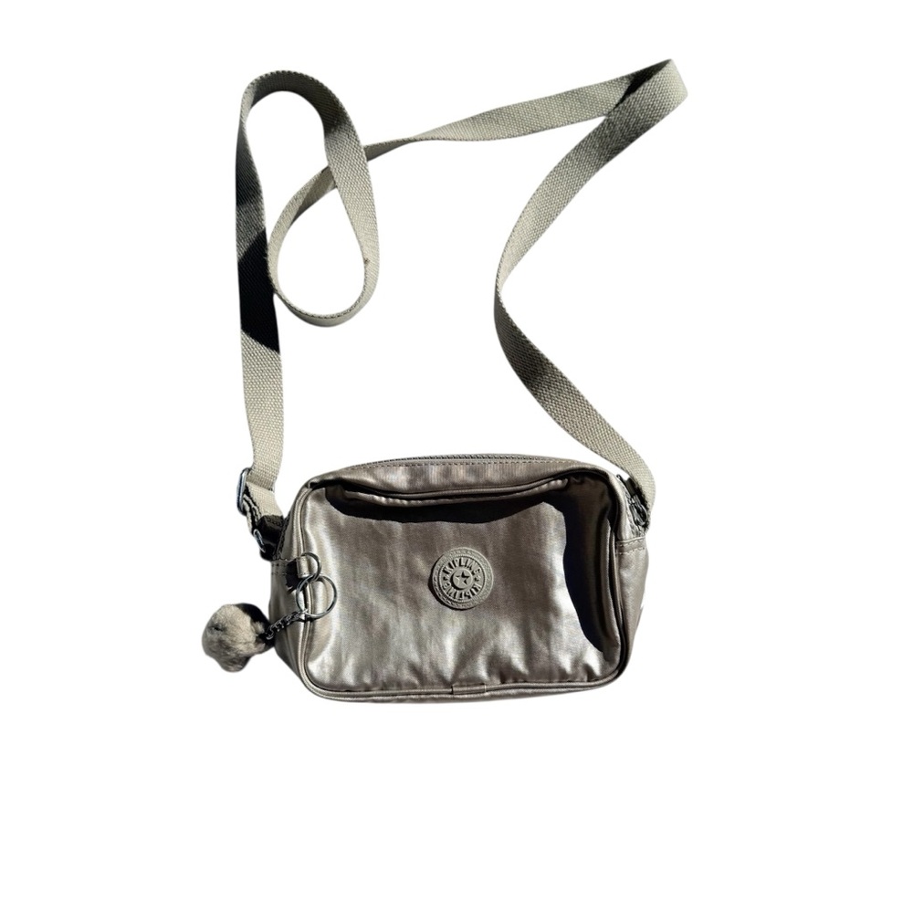Kipling Riri Metallic Crossbody Bag - Champagne Gold (w/ Monkey Charm)
